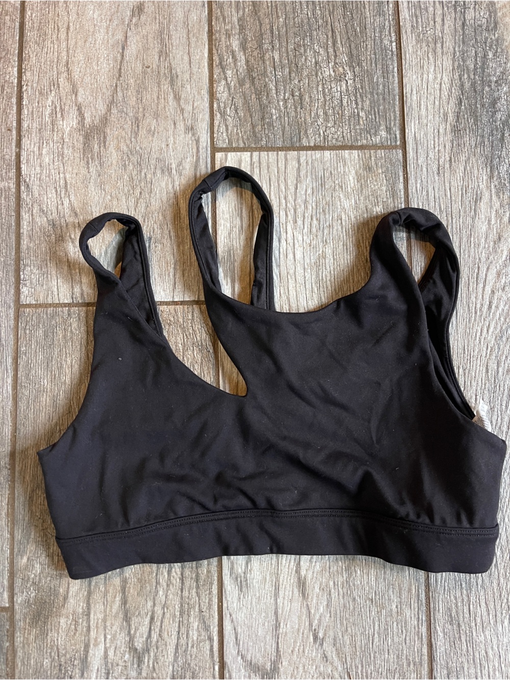 ALO Yoga Black Strappy sports bra